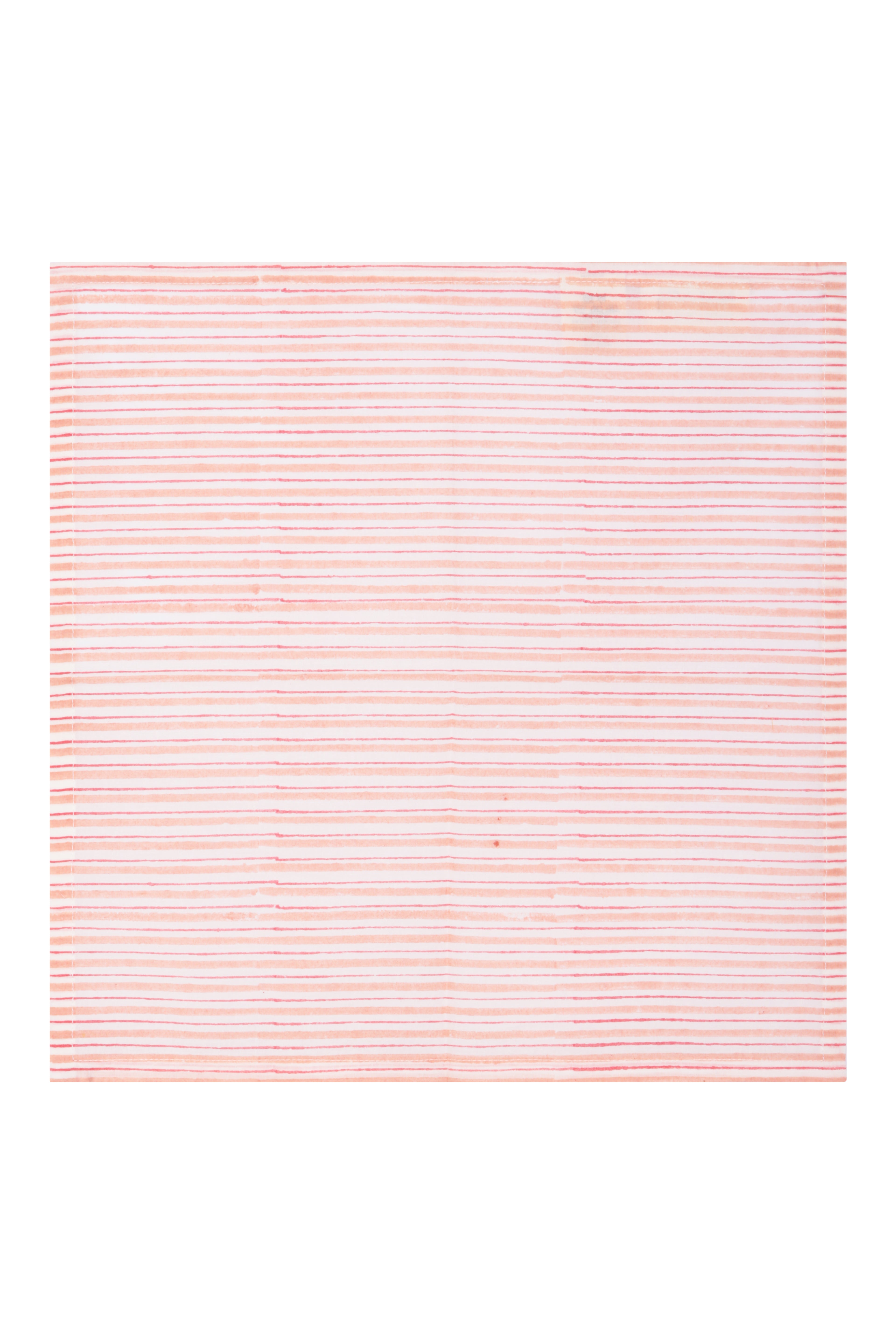 Fresco Stripe Napkins Multi Stripe X 4 Napkin Set Cotton Coral Red One Size