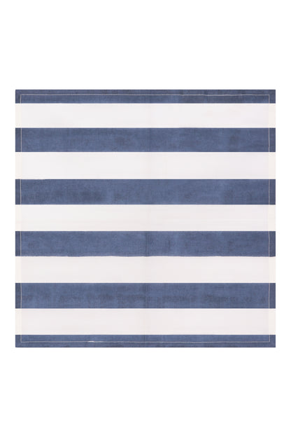 Fresco Stripe Napkins Broad Stripe X 4 Napkin Set Cotton Indigo One Size