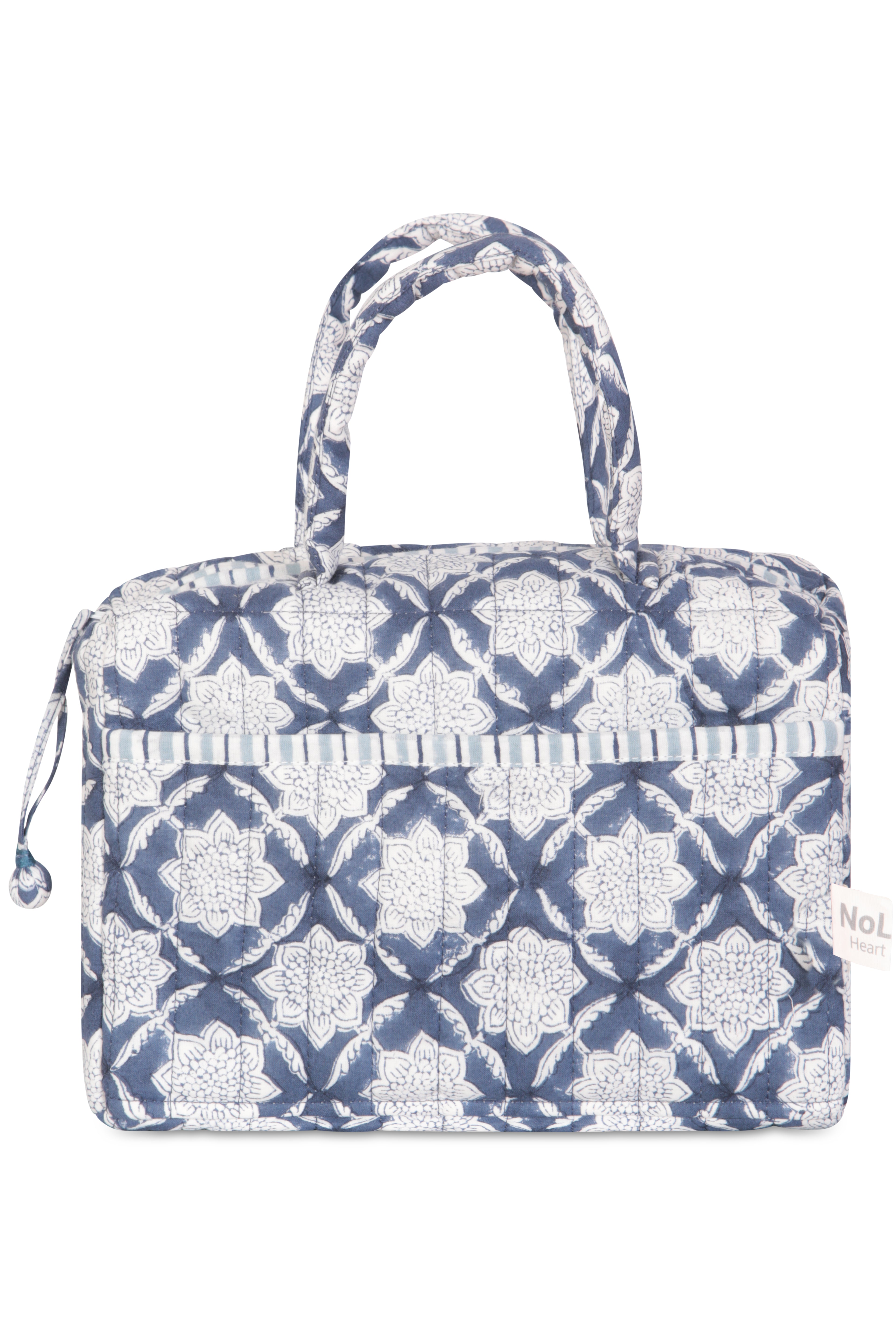 Freya Handle Washbag Washbag Cotton Indigo One Size