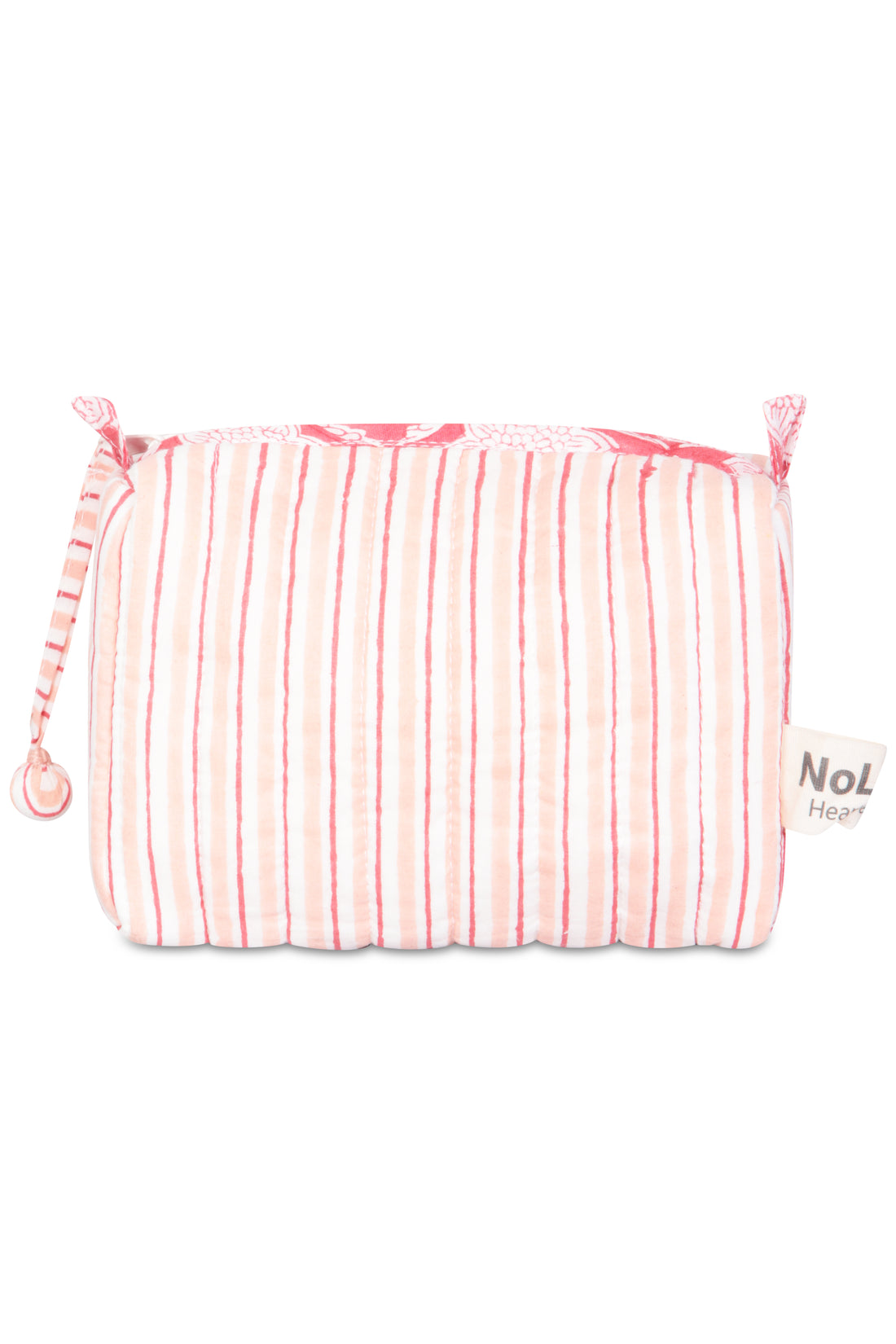 Multi Stripe Mini Bag Washbag Cotton Coral Pink One Size