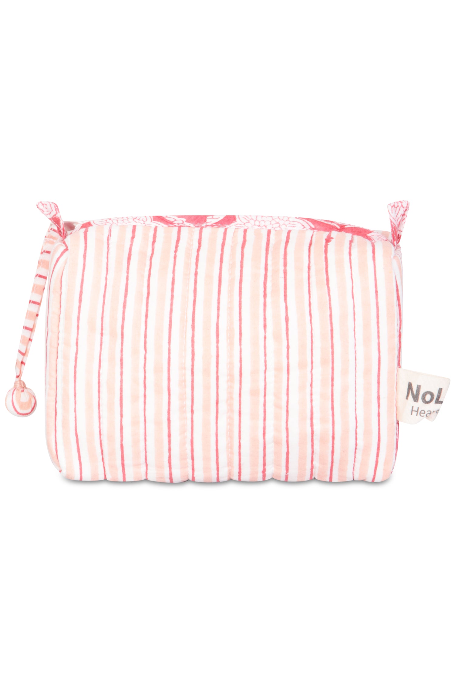 Multi Stripe Mini Bag Washbag Cotton Coral Pink One Size