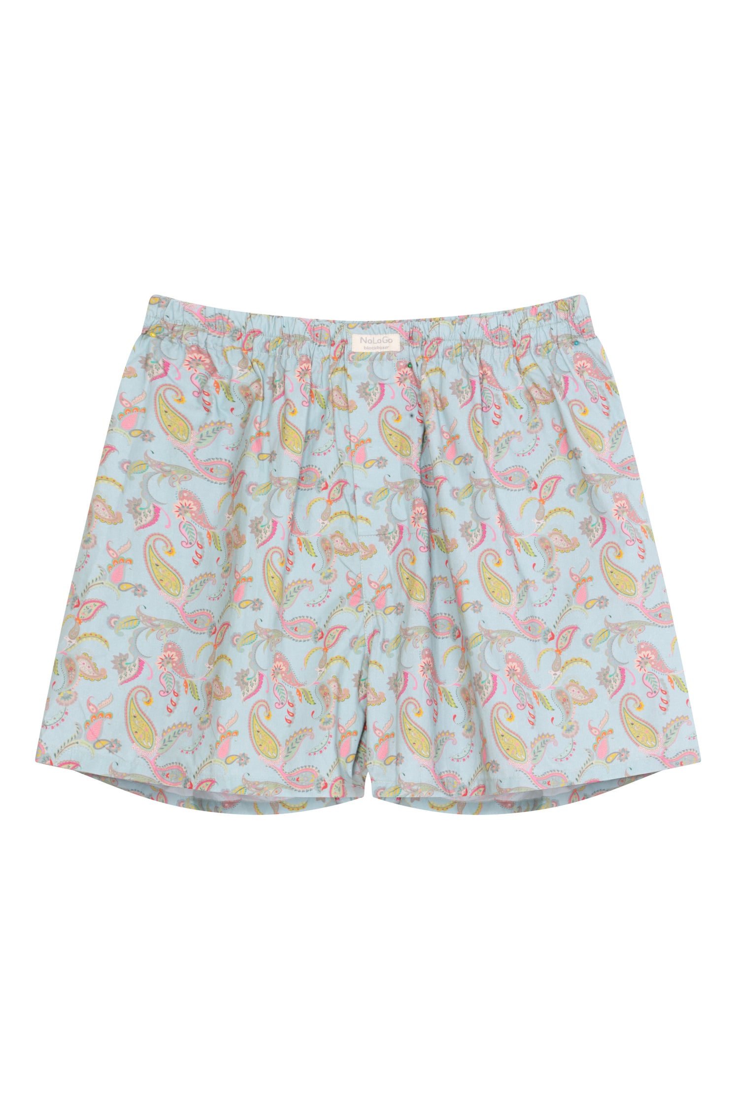 Paisley Print Boxers Boxer Short Cotton Dusty Blue