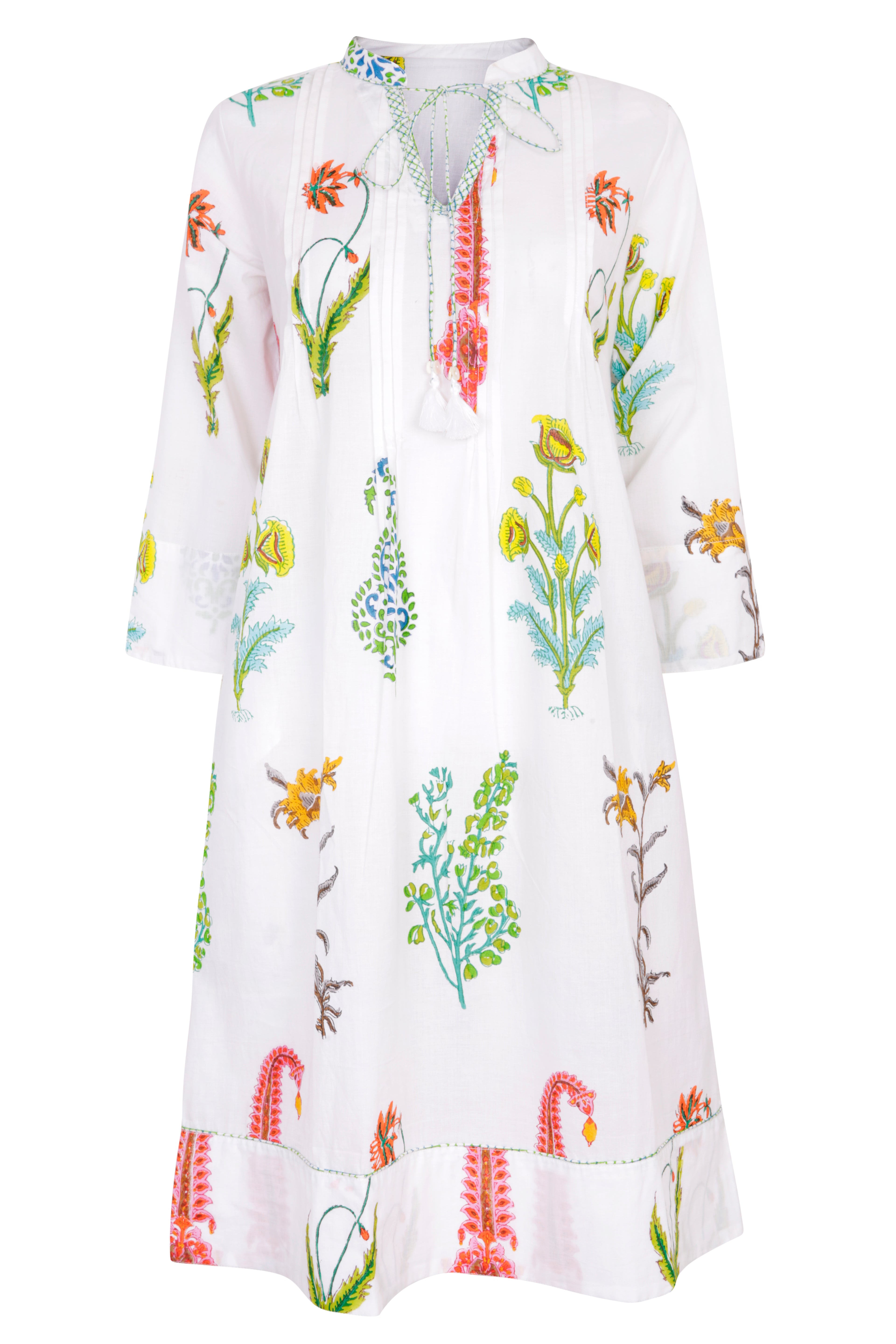 Botanical Tassel Kurta Cotton Multi