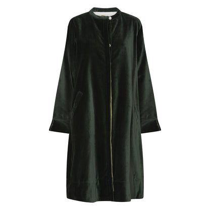 Velvet Super Mix Coat - Forest Green