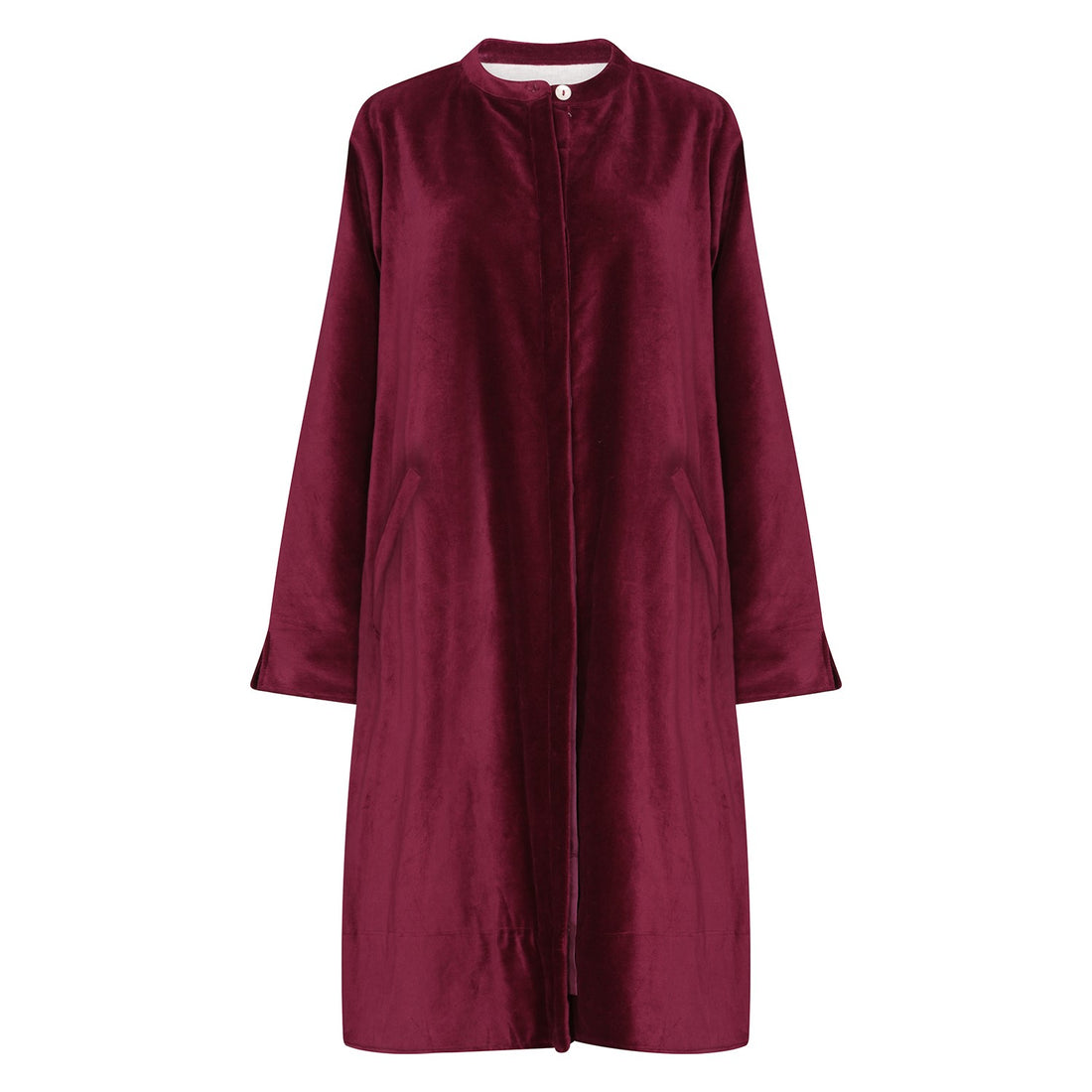 Velvet Super Mix Coat - Cassis