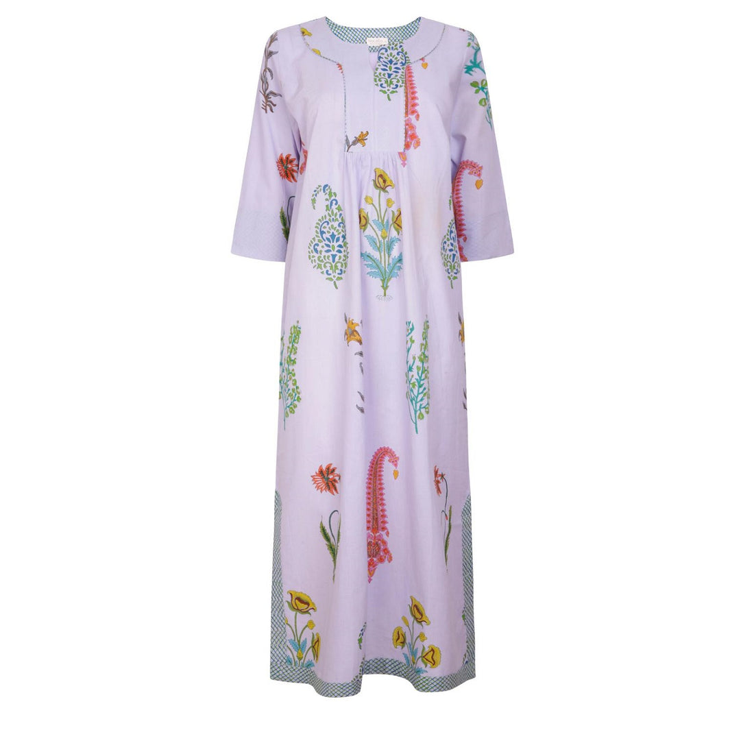 Botanical Maxi Dress Cotton Lavender