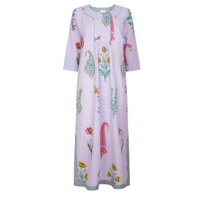 Botanical Maxi Dress Cotton Lavender