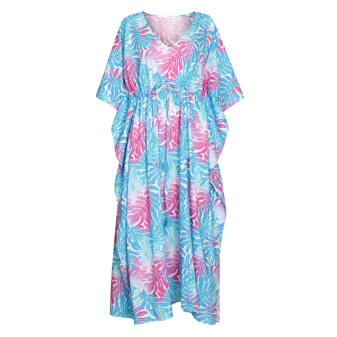 Coral Waters Kaftan Cotton One Size