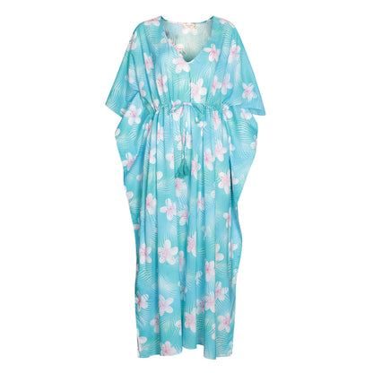 Paradise Flower Kaftan Cotton One Size