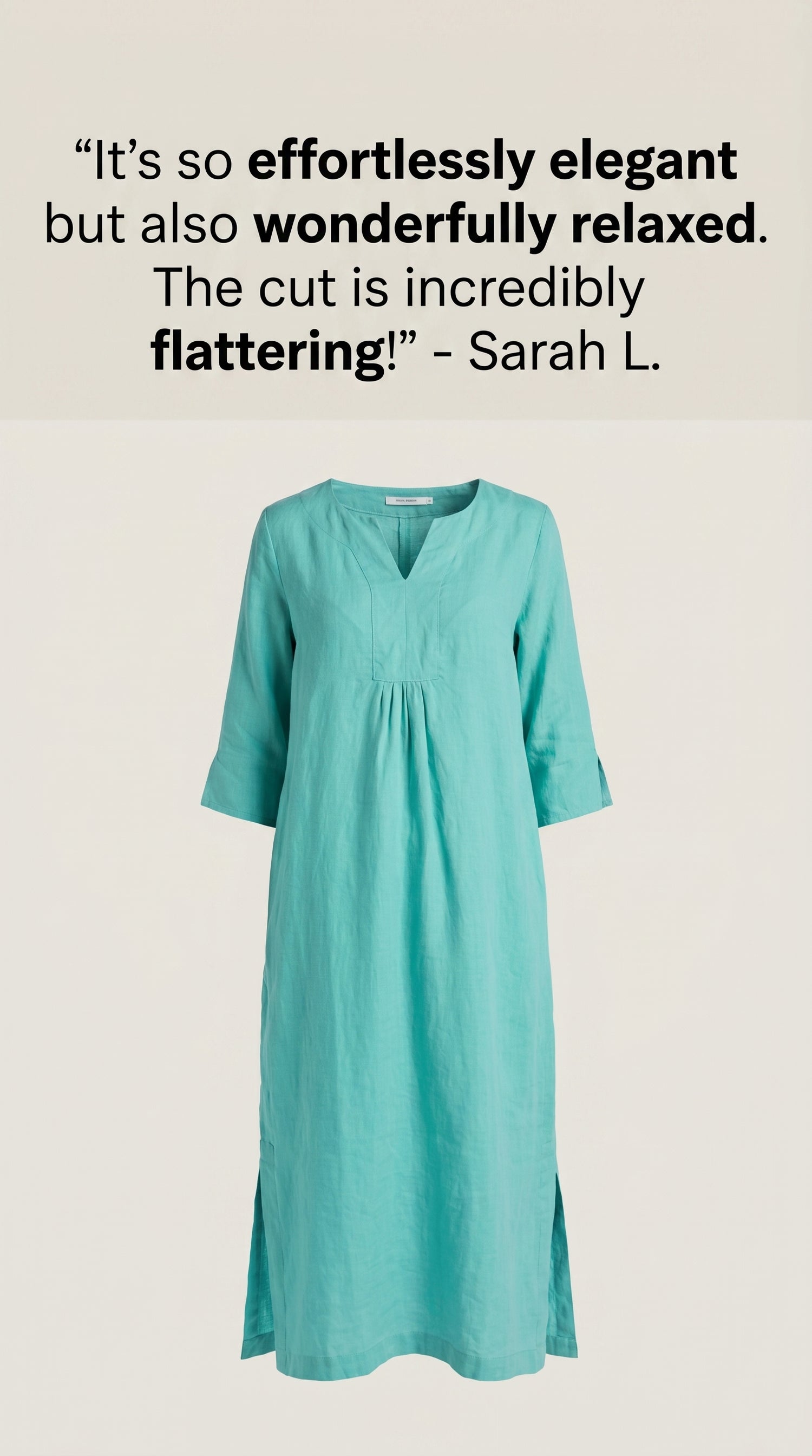Life Style Linen Maxi Dress - Aqua Blue
