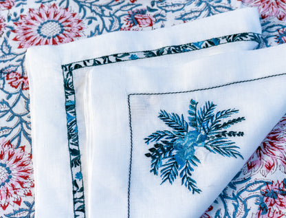 Napkins - Fern Flower - Linen - Pack of 4