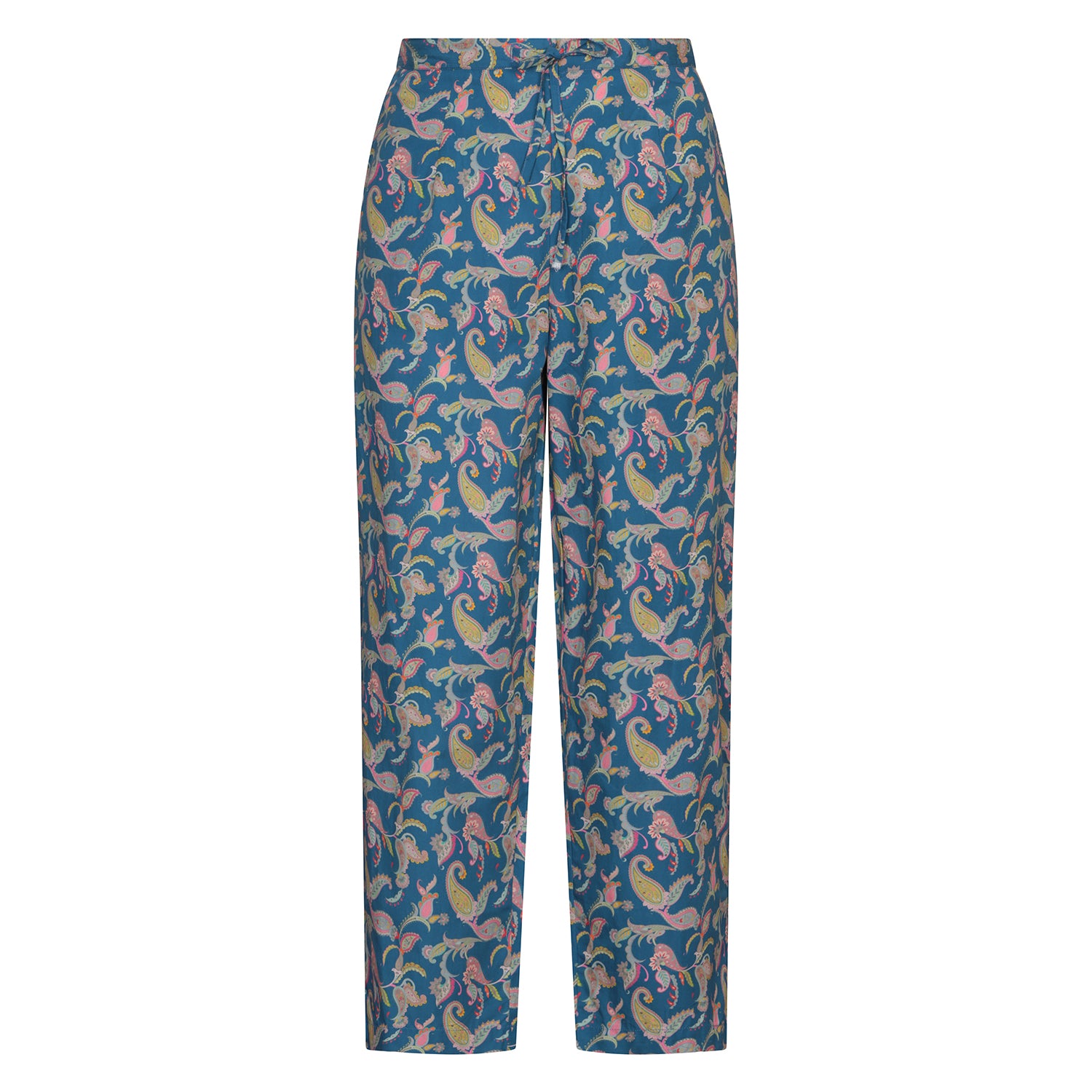 Birdsong Print Trousers Robin Egg Blue