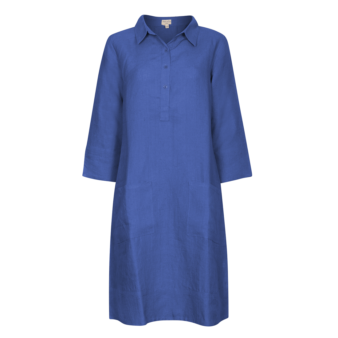 Up Town Linen Shirt Dress - Ultramarine