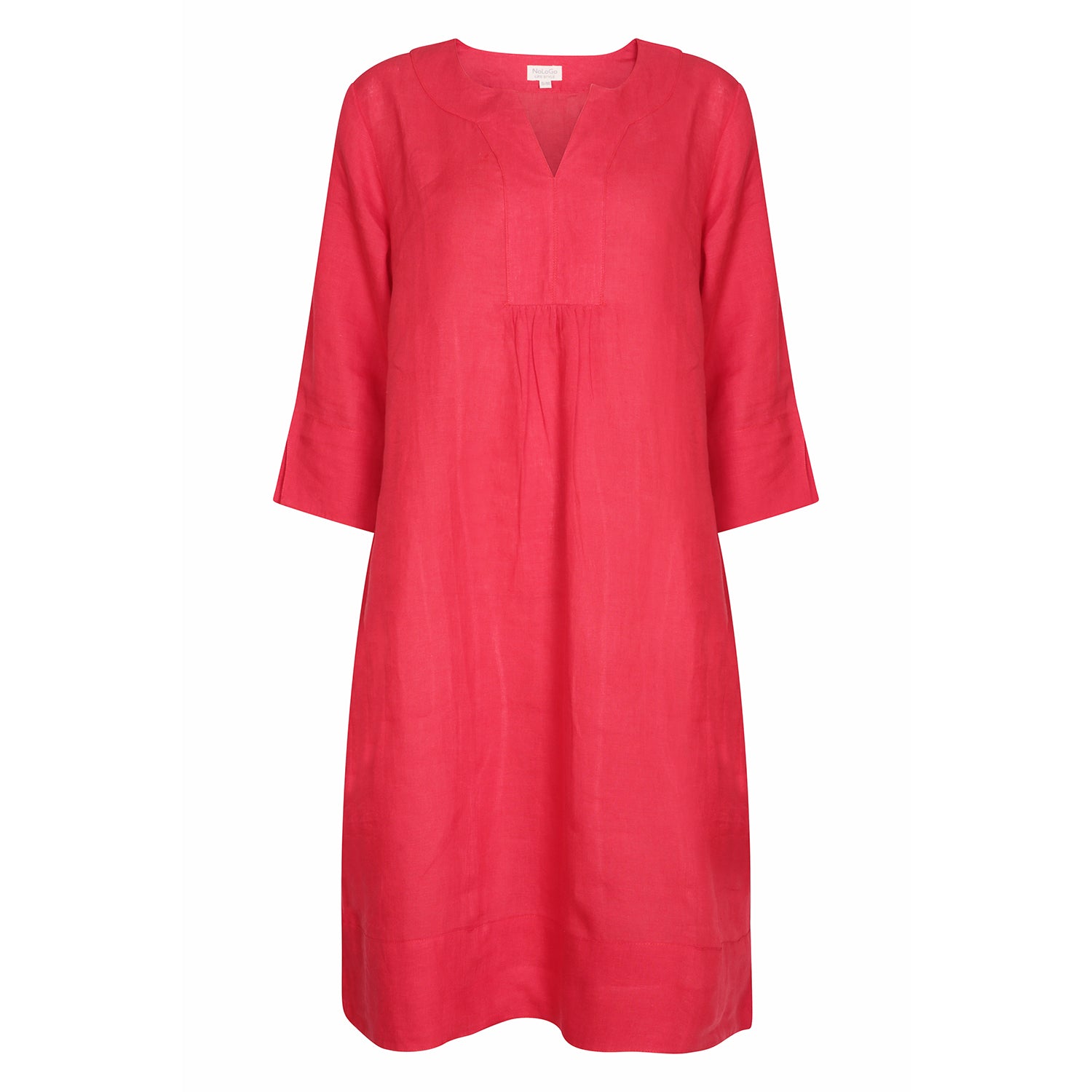 Life Style Easy Tunic Dress Linen - Shell Pink