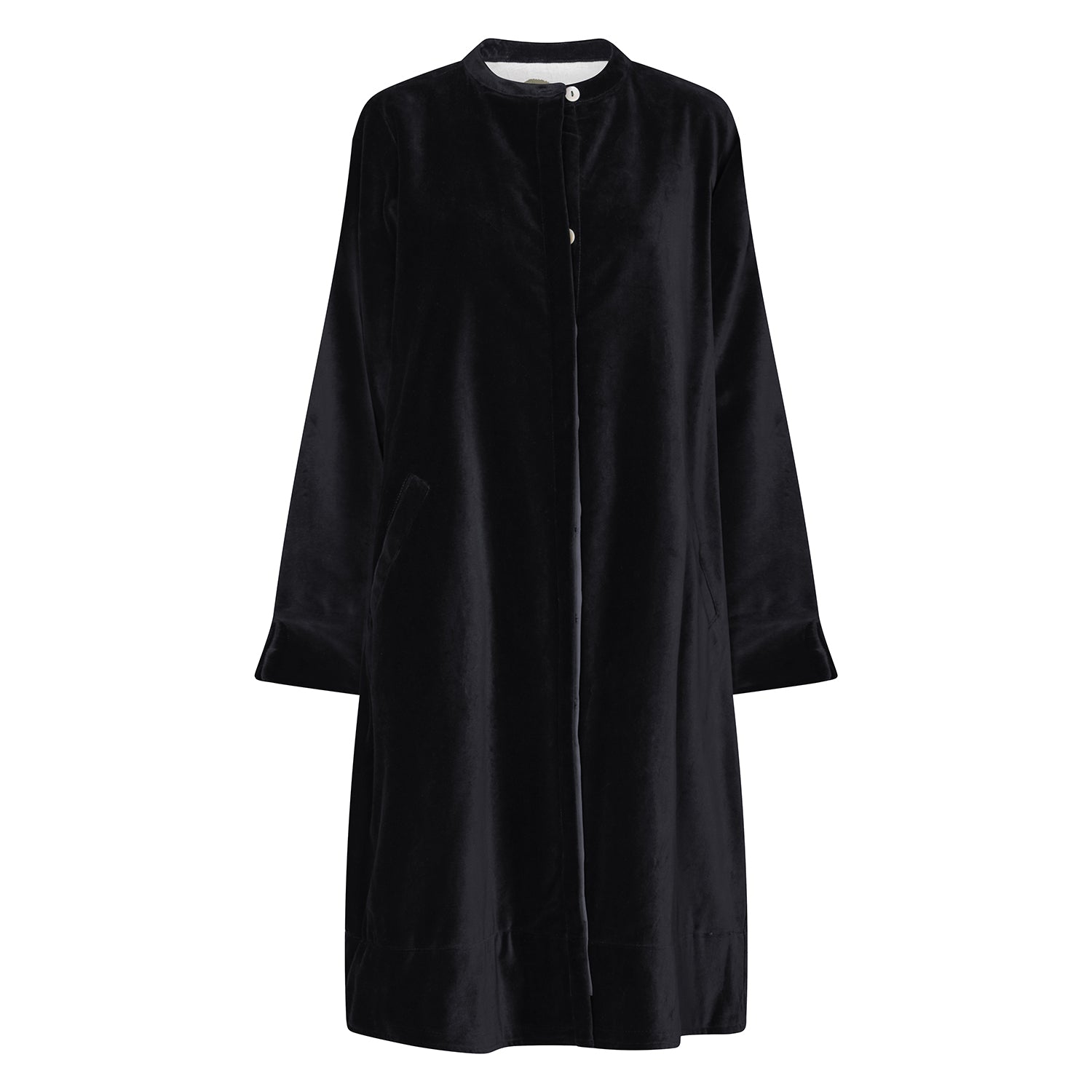 Velvet Super Mix Coat - Black