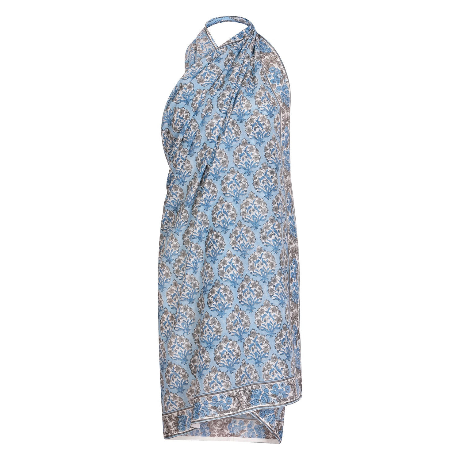 Blue Moon Sarong - One Size - Blue/Brown