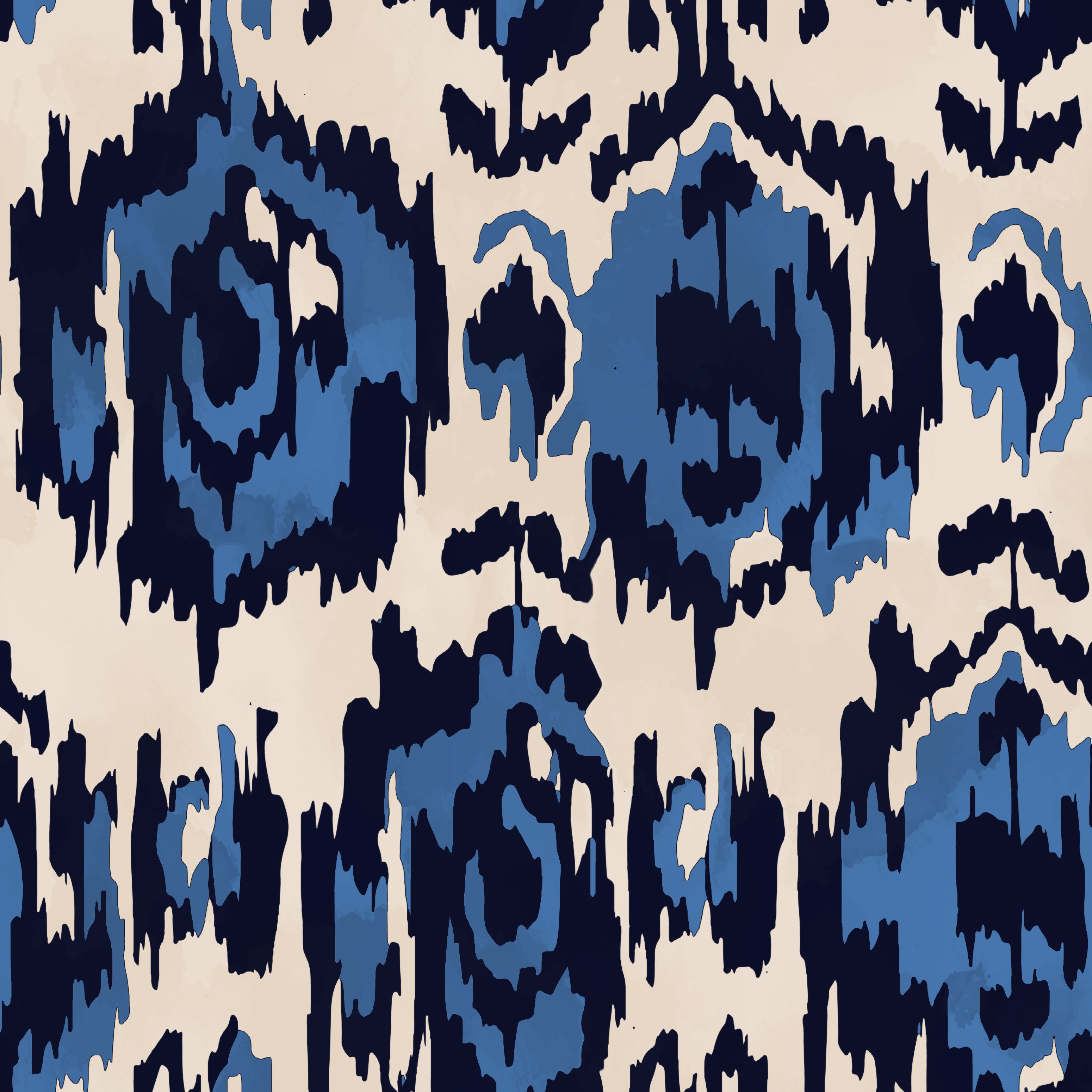 Swizzle Print Super Mix Coat Dress Linen Blue