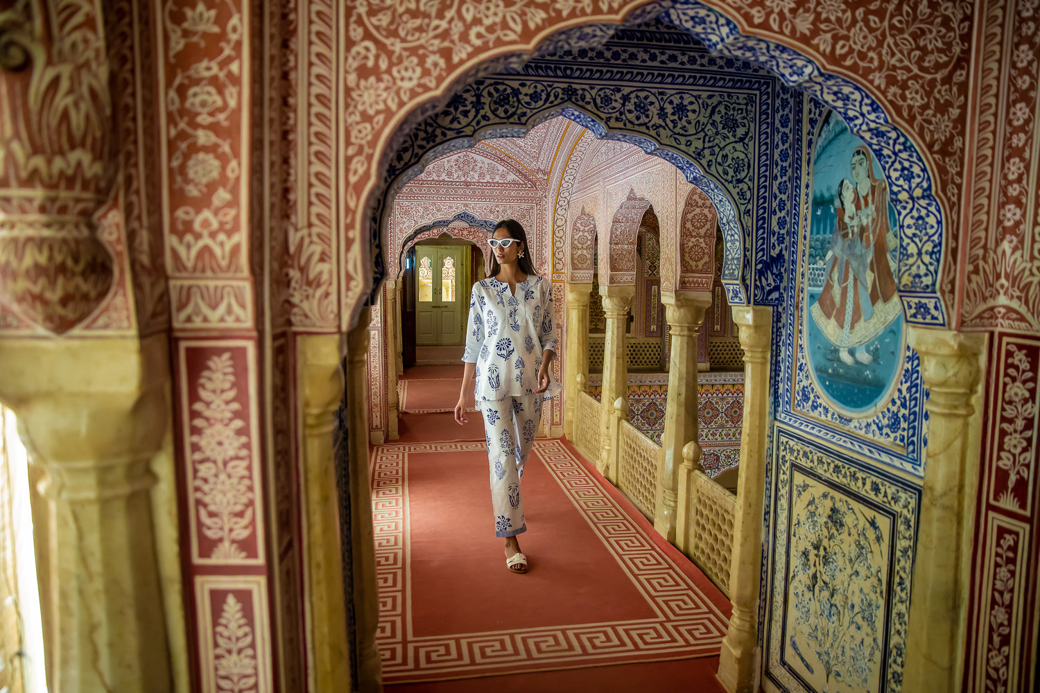 Botanical PJ Cotton - Blue