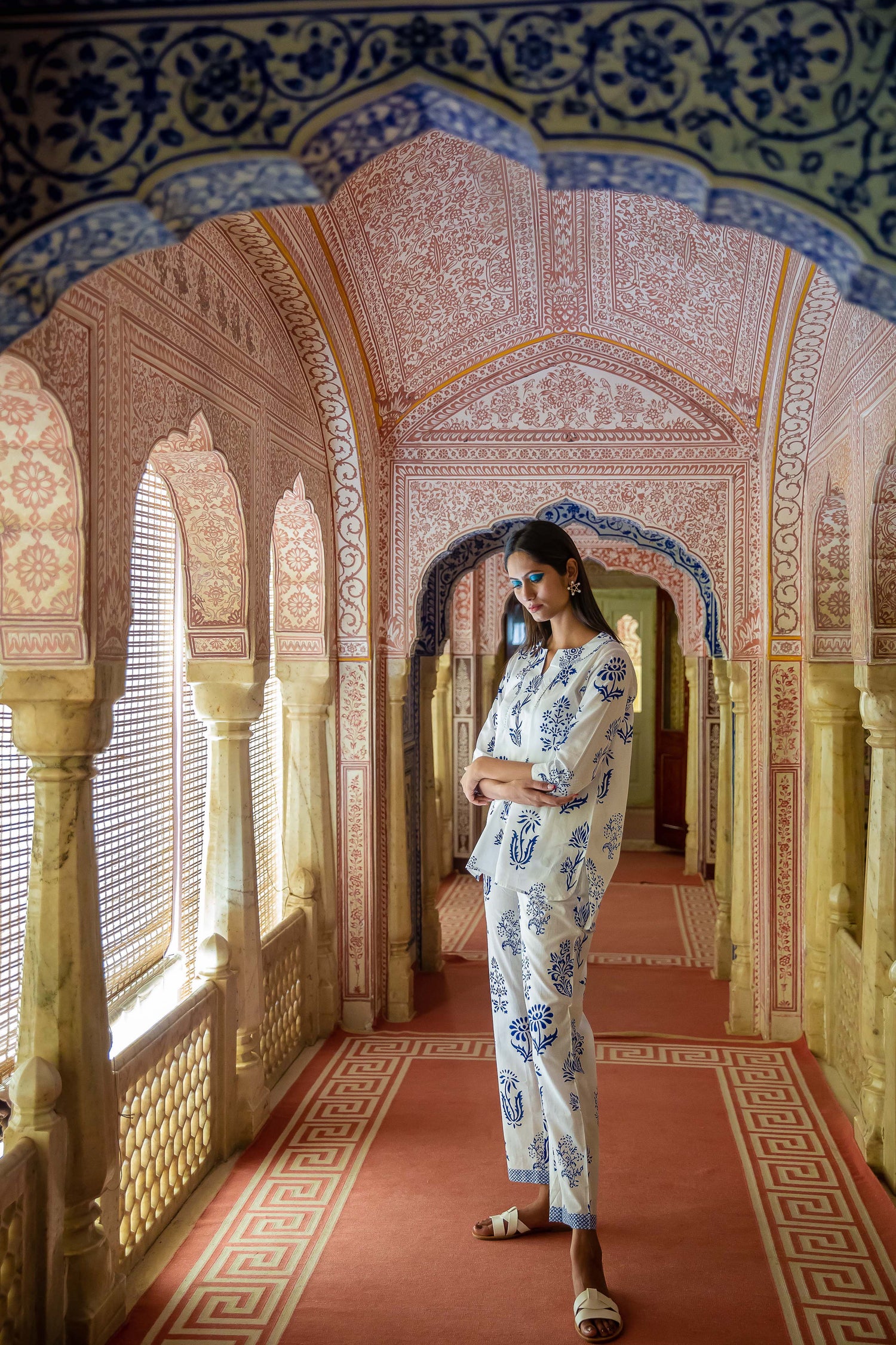 Botanical PJ Cotton - Blue