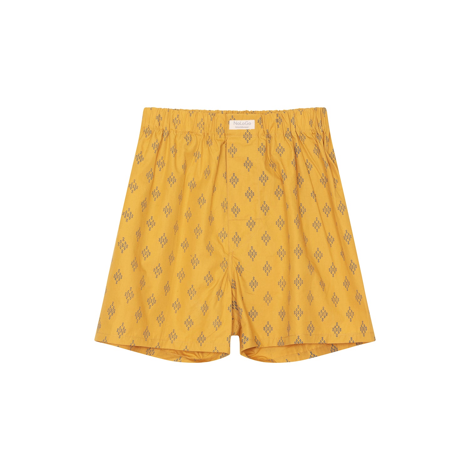 Boxer Short Cotton Gold with Mini Grey Motif