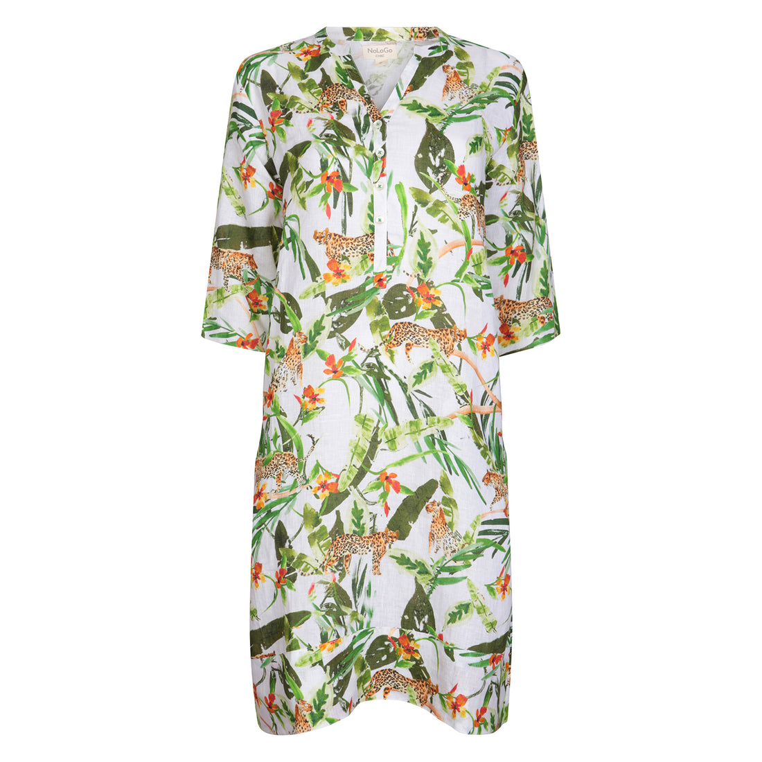Cheetah Tunic Classic Dress Linen Green (Copy)