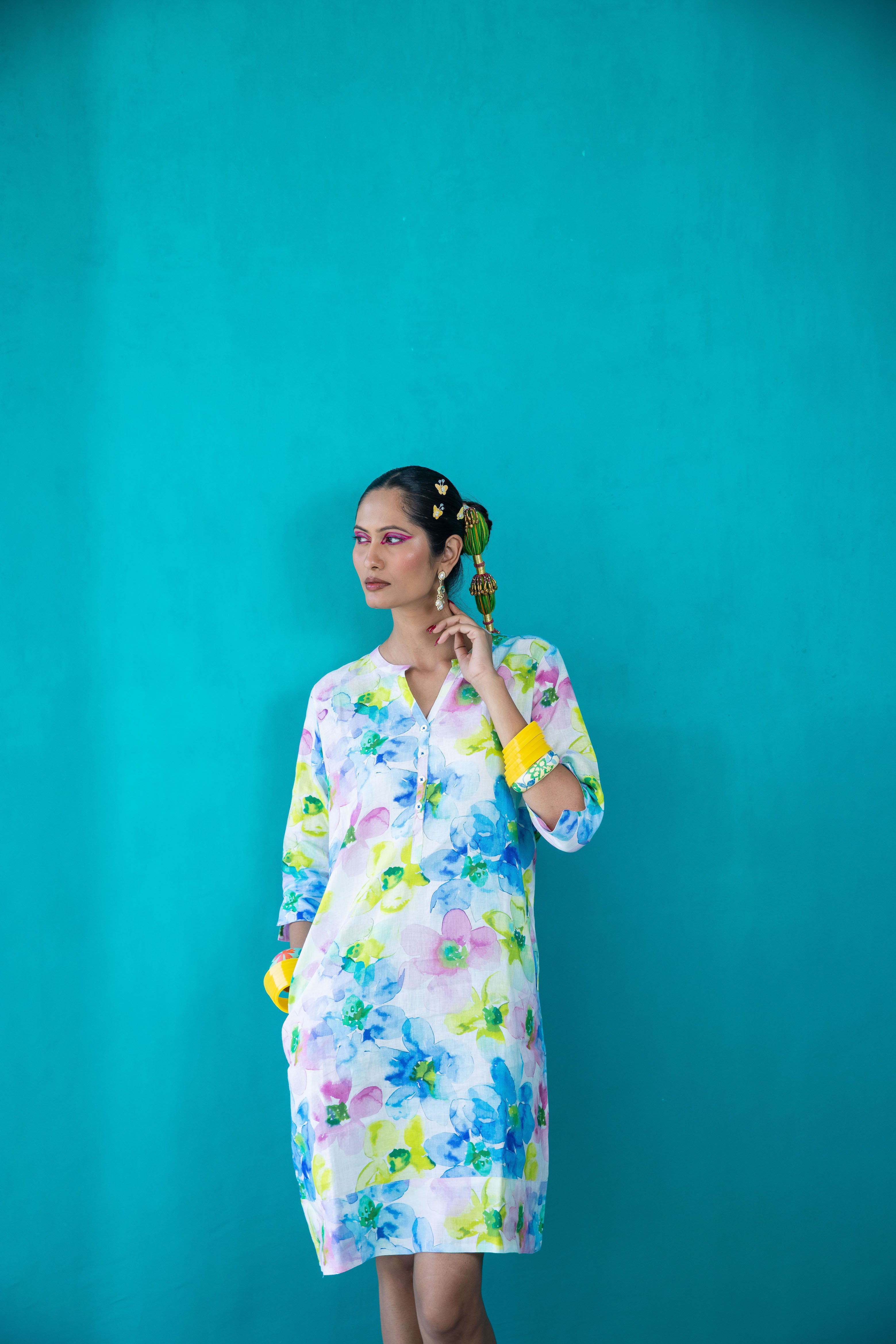 Murano Print Tunic Classic Dress