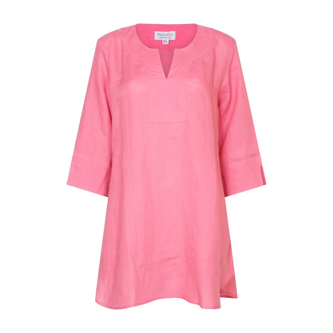 Lifestyle Top Long Linen Raspberry