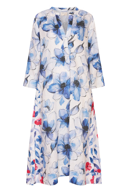 Ice Flower Mixed Print Kaftan Linen - Multi