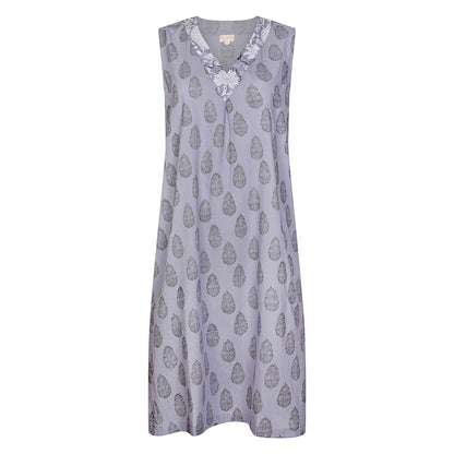 Rosebud Nightdress Cotton Charcoal