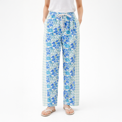 Mix Match Chelsea and  Green Check Trousers Cotton