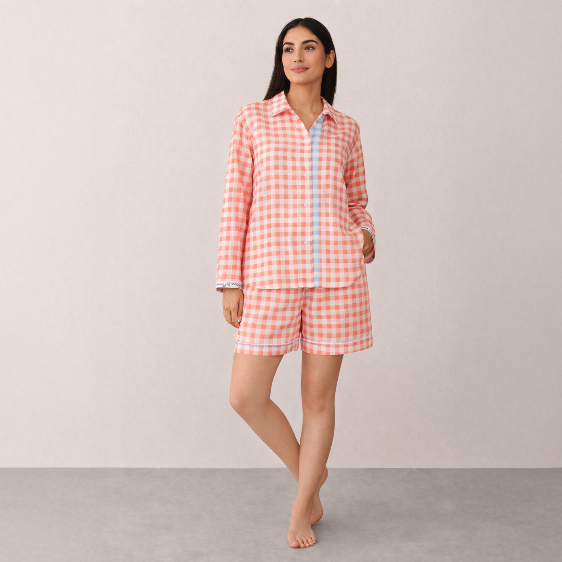 Gingham Set Woman&