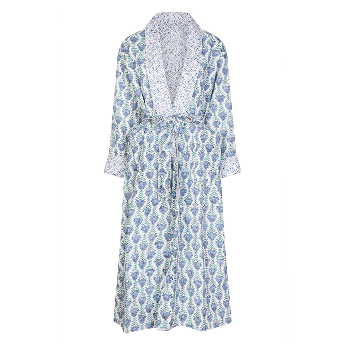Tulip Reversible Robe Cotton Blue