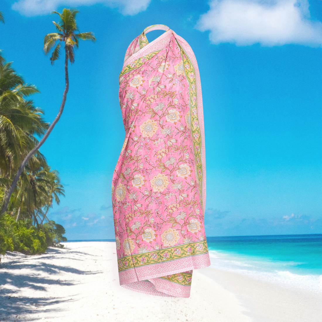 Lemon Bloom Sarong - One Size - Pink