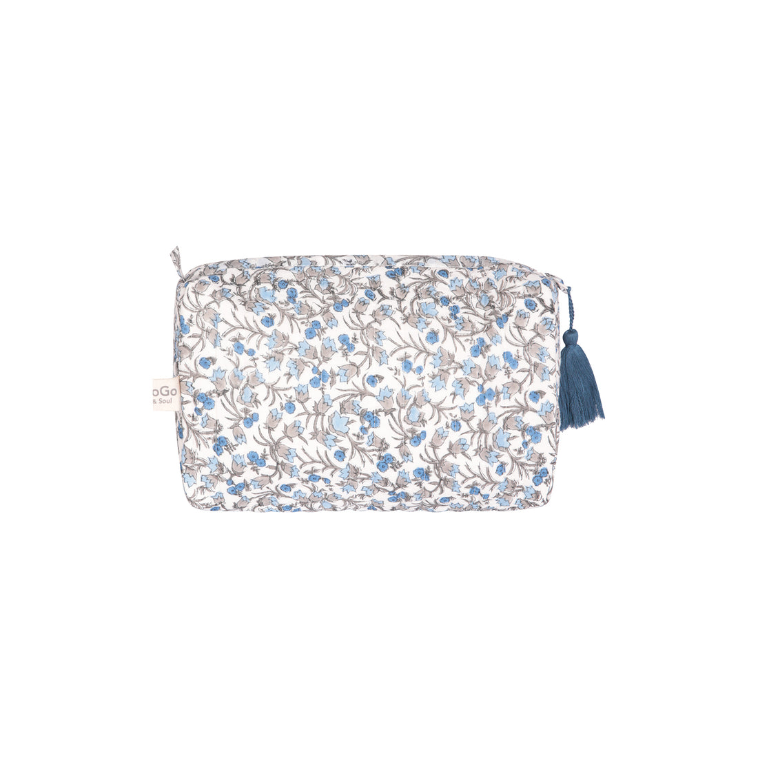 Summer Sprig Wash Bag - Blue/White