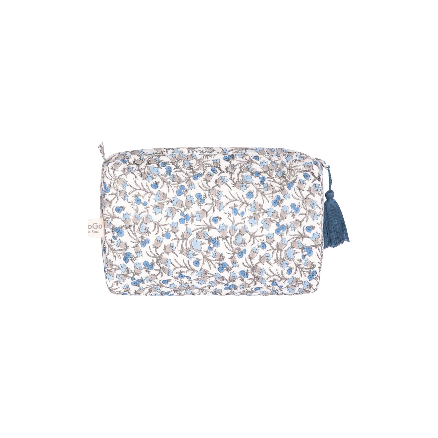 Summer Sprig Wash Bag - Blue/White