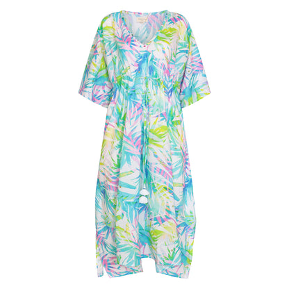 Super Fern Mustique Kaftan Cotton Cambric Multi One Size