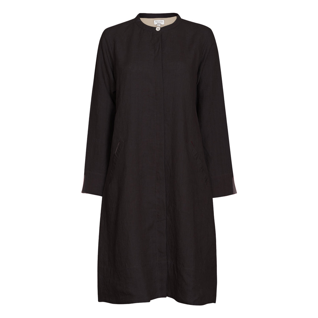 Super Mix Coat Dress - Black