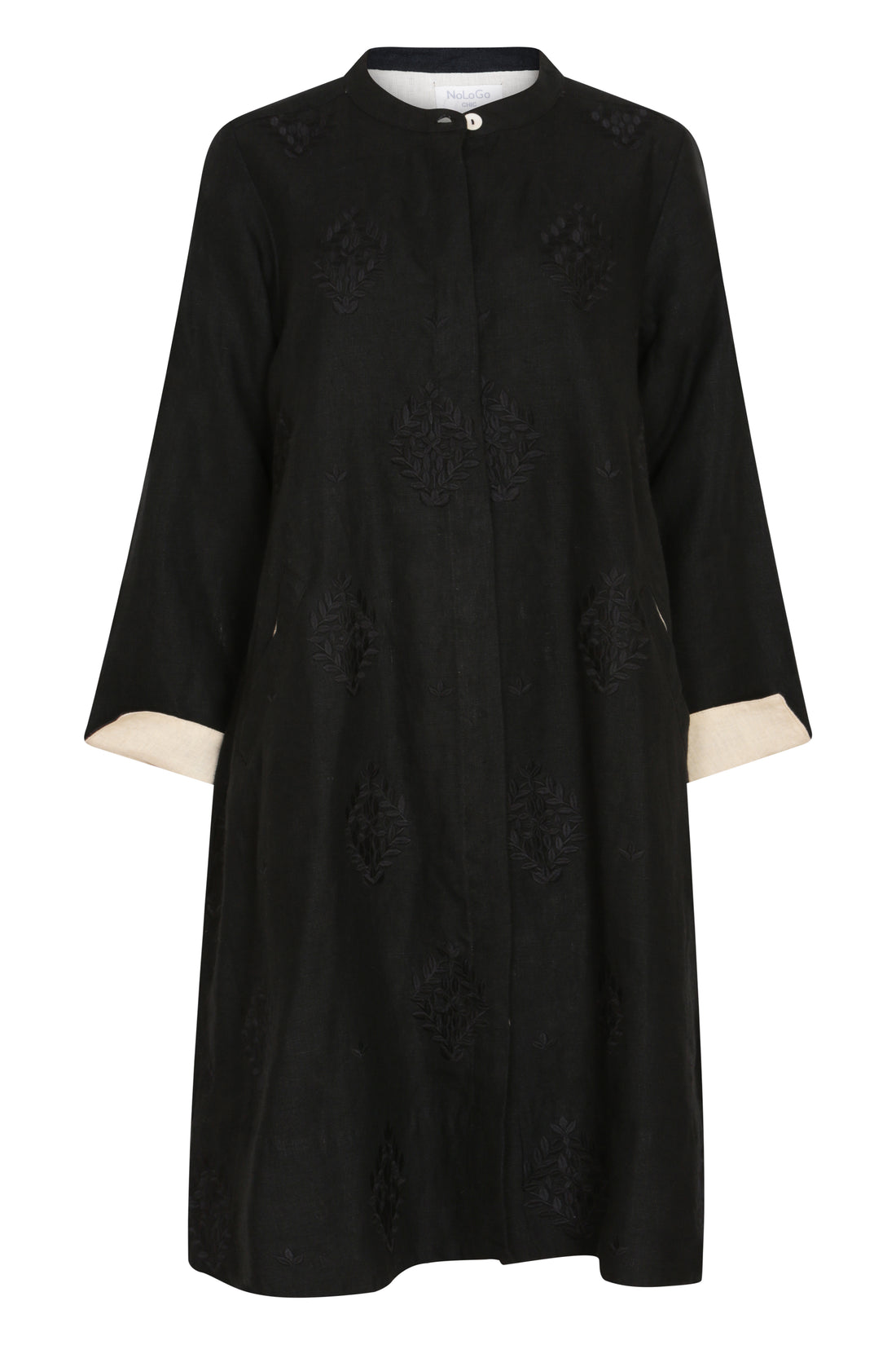 Super Mix Coat Dress - Black