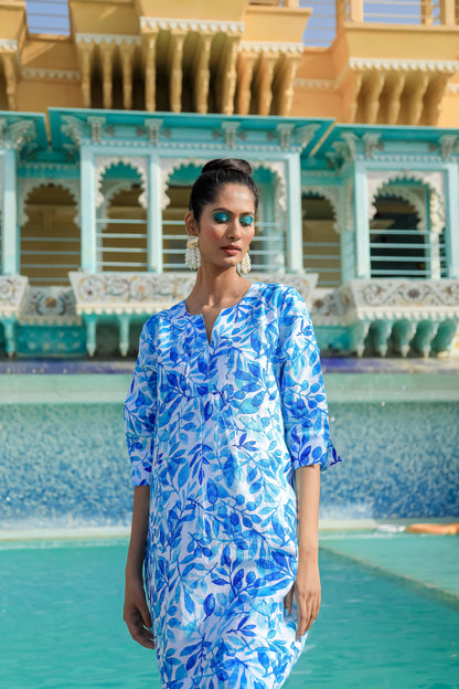 Life Style Easy Tunic Dress Linen - Waterfall