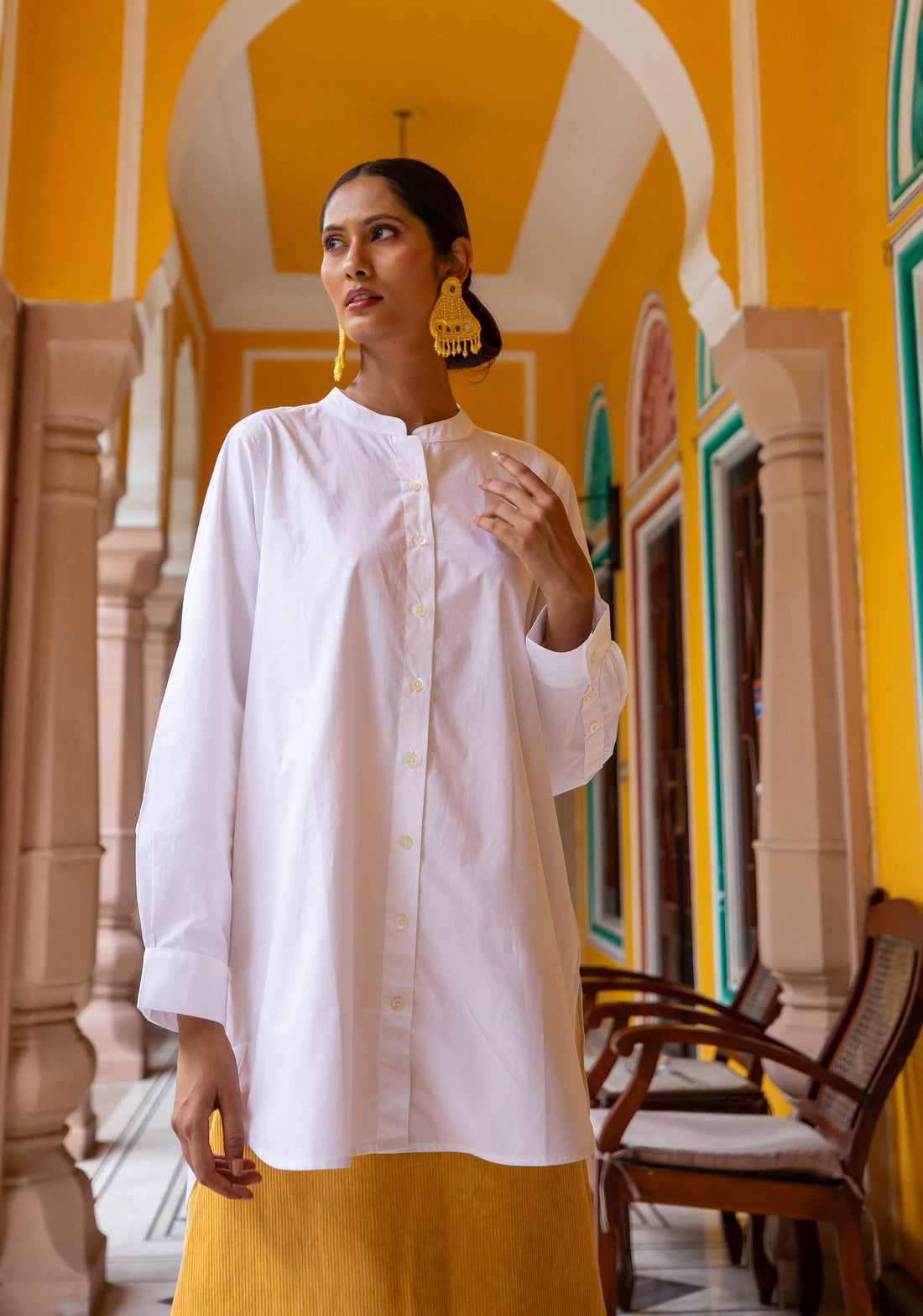 Malabar Oversized Shirt - White