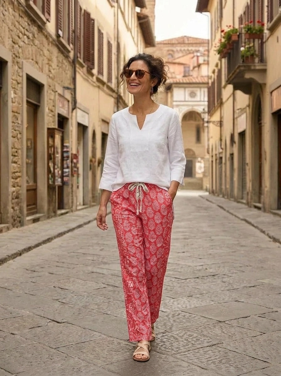 Mix Match Cosmos and Bonbon Trousers Cotton Multi