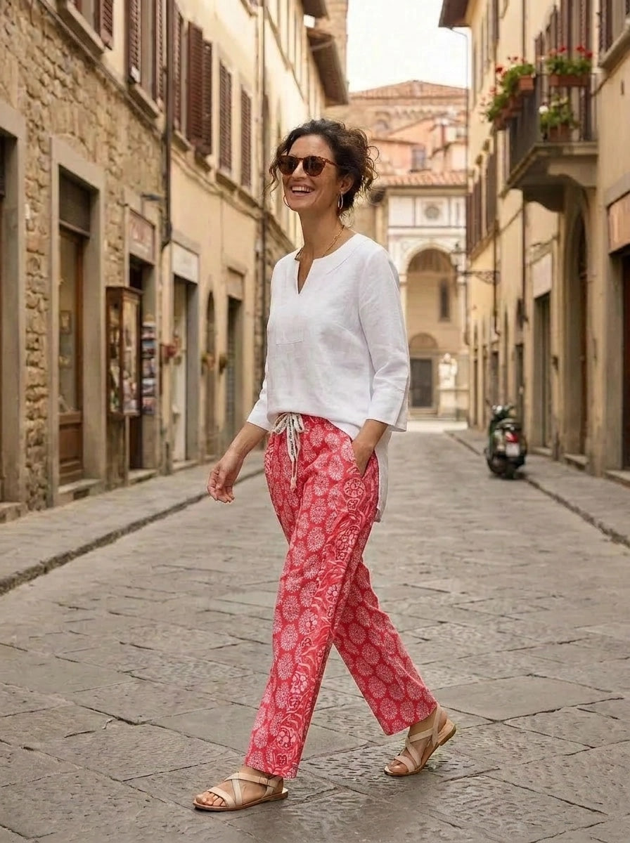 Mix Match Cosmos and Bonbon Trousers Cotton Multi
