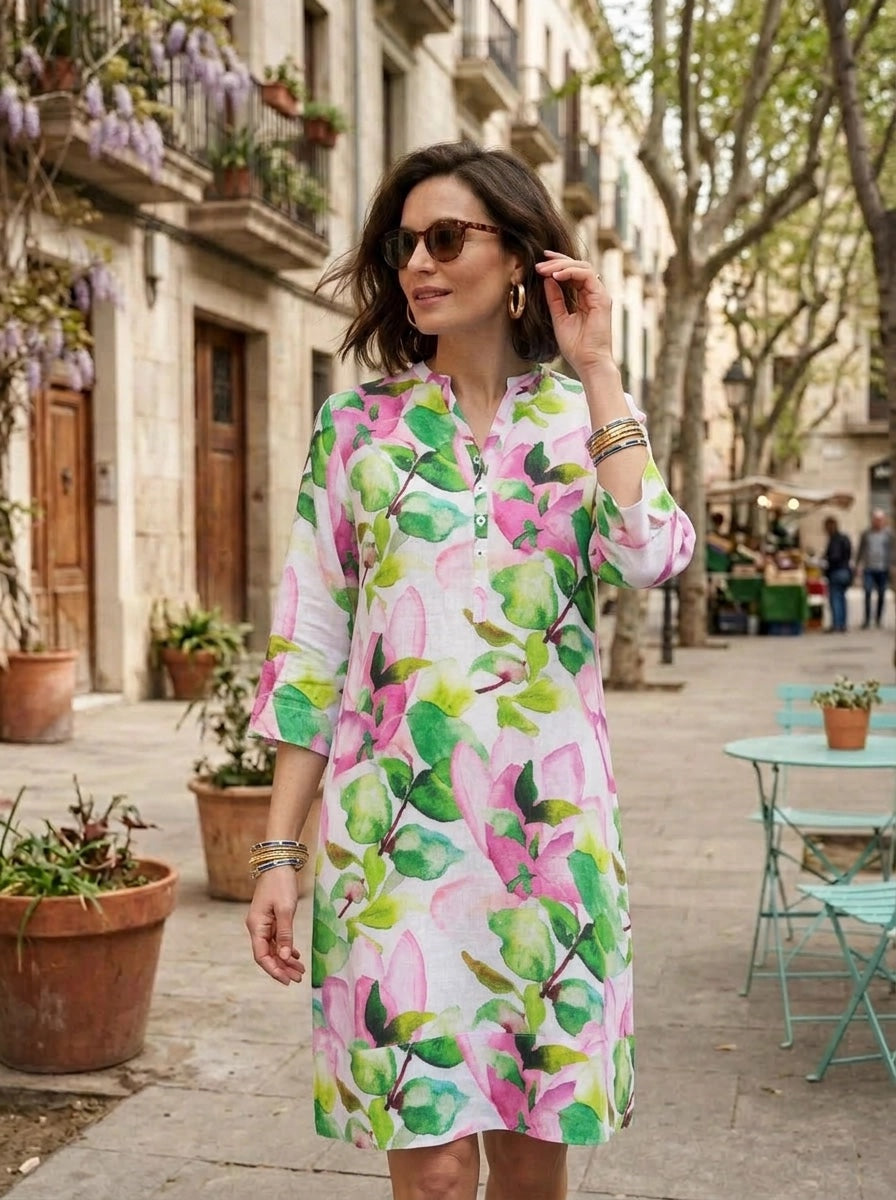 Watermelon Tunic Dress Linen
