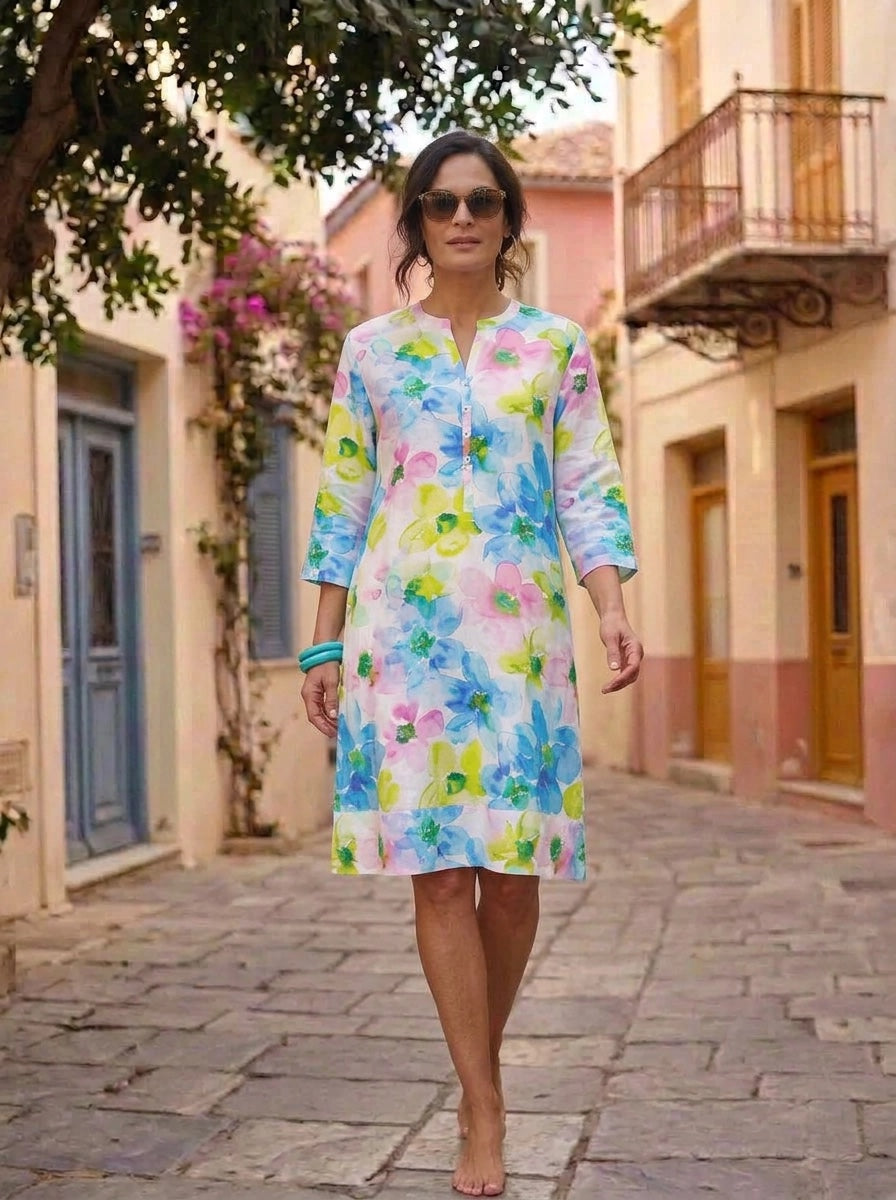 Murano Print Tunic Classic Dress