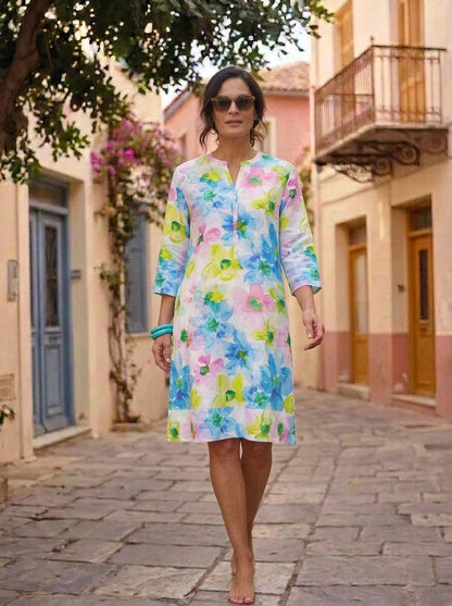 Murano Print Tunic Classic Dress