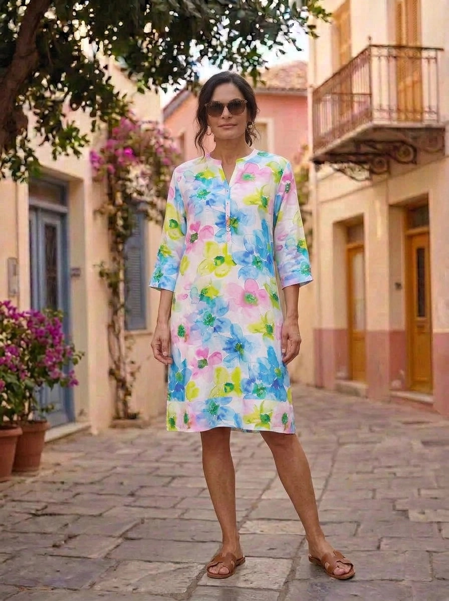 Murano Print Tunic Classic Dress