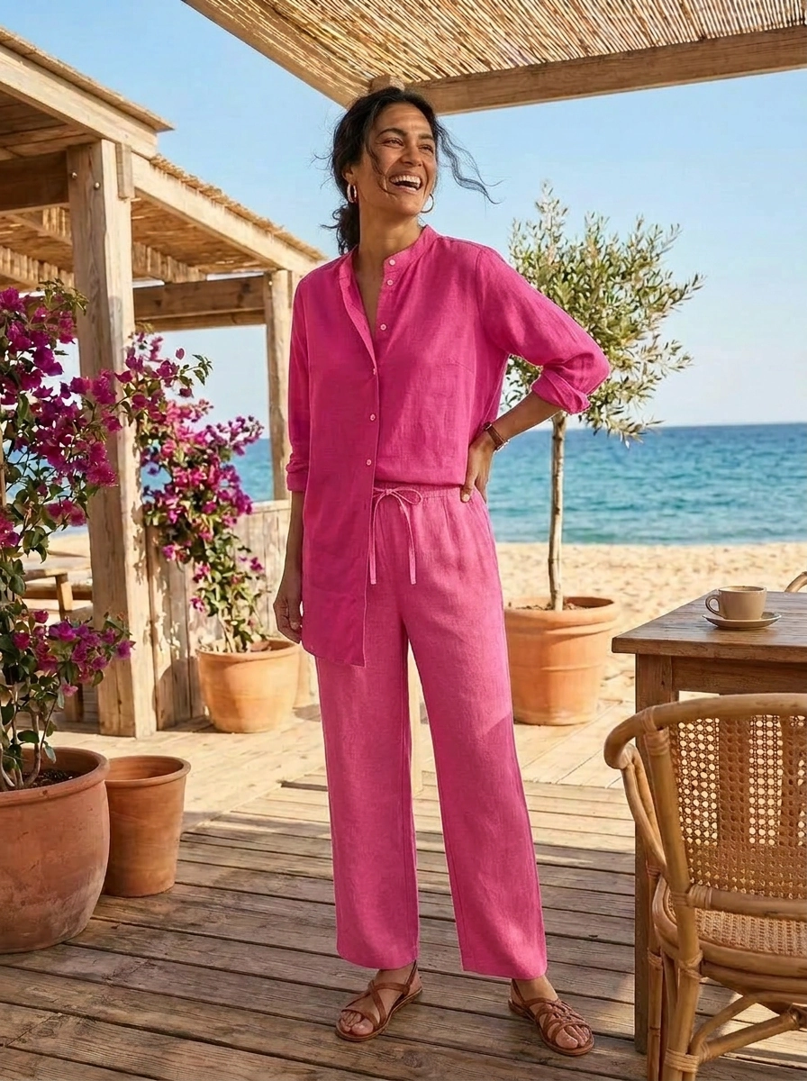 Malabar Oversized Shirt - Pink