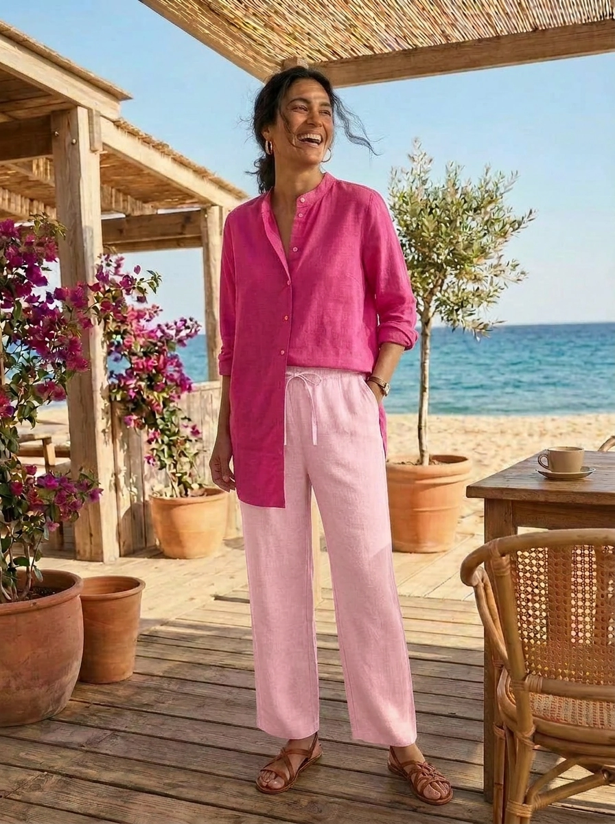 Malabar Oversized Shirt - Pink