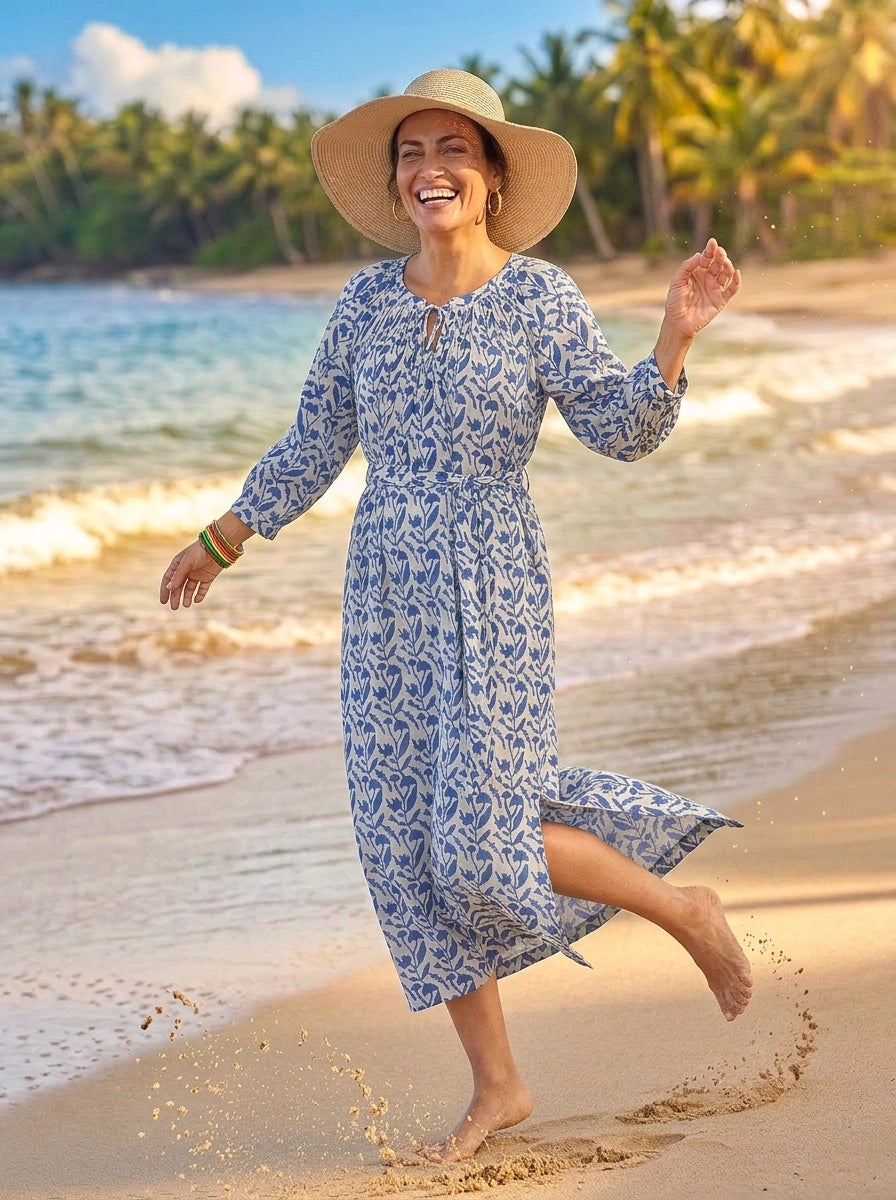 Kaftan - Breezy Summer Blue - One Size