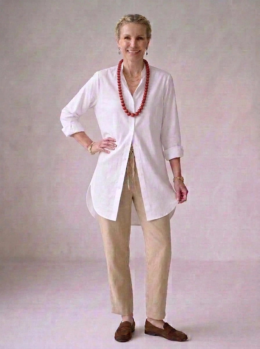 Malabar Oversized Shirt - White